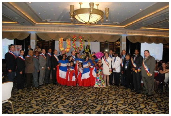 Honorees, faculty and students of Hostos Community College