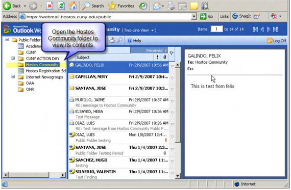 Hostos Community College Public Folders