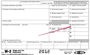 W-2  Wage & Tax Statment Image