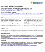 Aging & Health Studies tip sheet