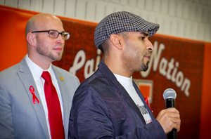 Fabian Wander, Hostos’ Director of Health and Wellness Center and Jeffrey Padilla.