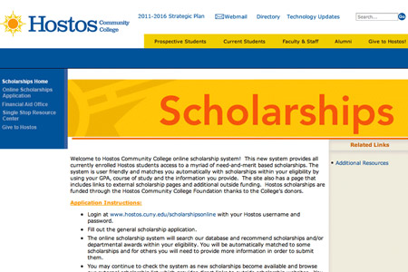 Hostos Launches New Online Scholarship Management System