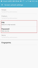 Enter unlock password