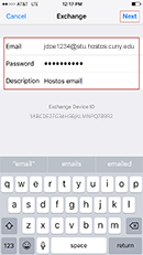 Enter your Hostos email address and password. Provide a description then tap 'Next'