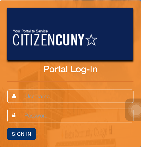 Enter CUNY Portal credentials
