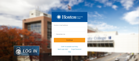 Hostos Single Sign On banner