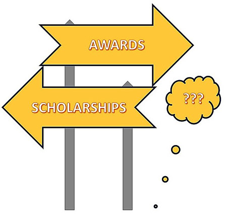 Awards. Scholarships. Help? banner