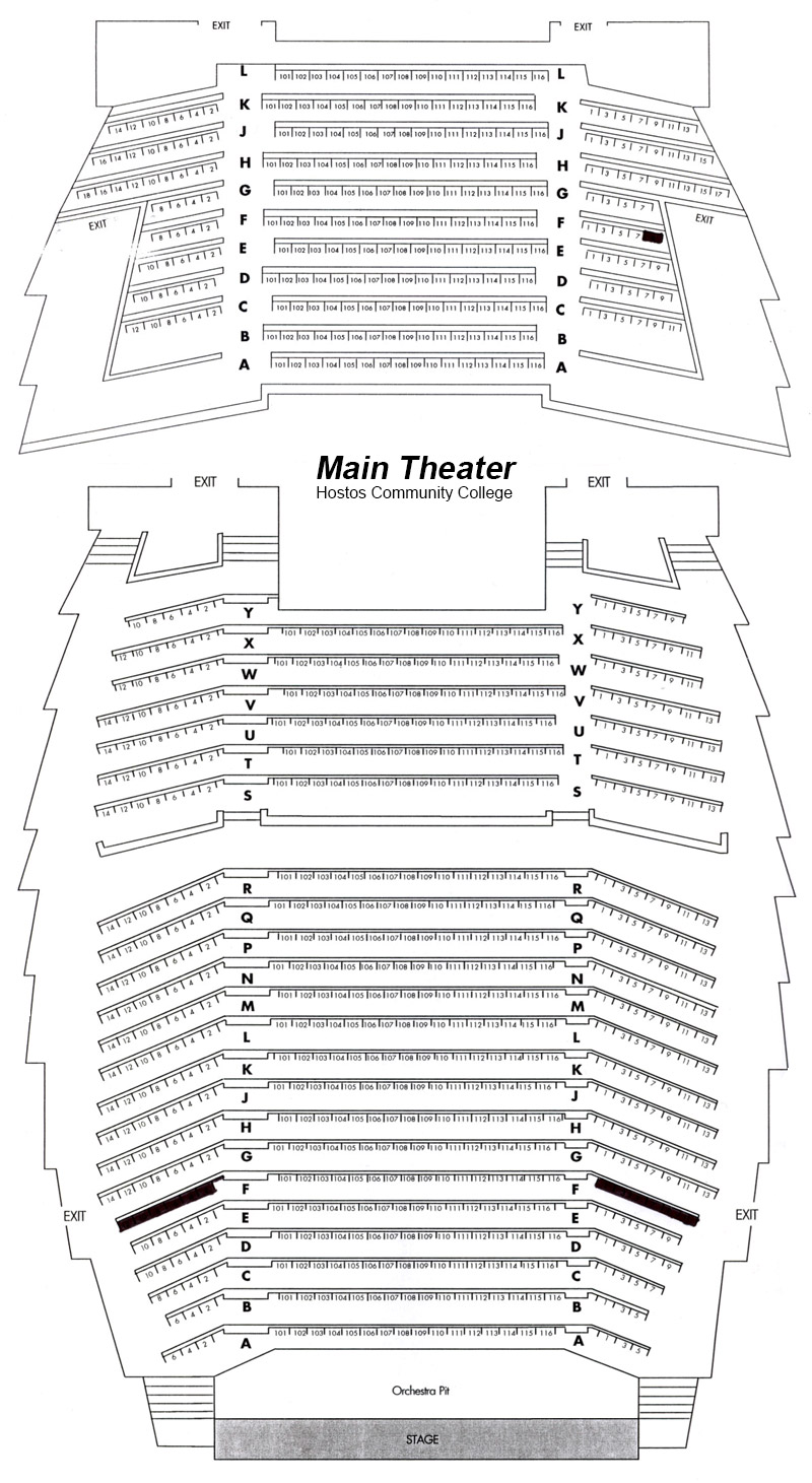 Hostos Main Theater Seating Chart