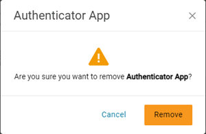 Snip image for Step 3: Confirm the selected Security Factor then click Remove