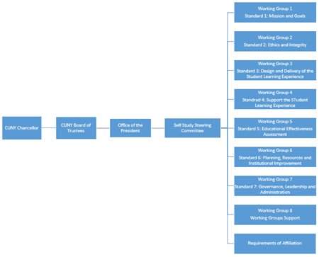 CUNY Chancellor > CUNY Board of Trustees > Office of the President > Self Study Steering Committee > Working Groups/Standards 1 thru 8, Requirements of Affiliation