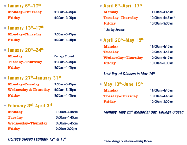 Hours of Operation