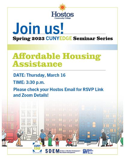 Affordable Housing Assistance March 16 AT 330PM