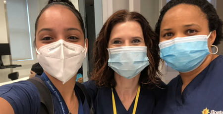 Image of three Hostos nursing students