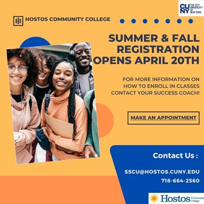 Summer and Fall registration opens April 20