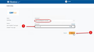 Snip image for Step 1: Click in the password field, update the password then click on Save