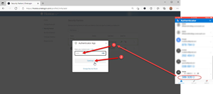 Click image to open full size in a new window Snip image for Step 3: Enter the Authenticator code > Click on Continue