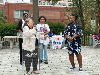 President Daisy Cocco De Filippis and Bronx Borough President Vanessa Gibson