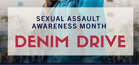 Sexual Assault Awareness Month Denim Drive banner