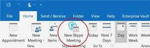 Step 2 snip image for How to Create a SFB Meeting