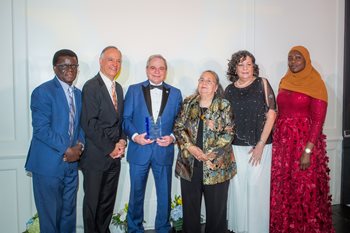 (Left to Right) Thomas Isekenegbe, Felix Matos Rodríguez, Carlos Naudon, Daisy Cocco De Filippis, Madeline Marquez, Amdiya Kyemtore