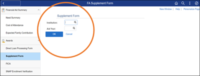 Supplement Form