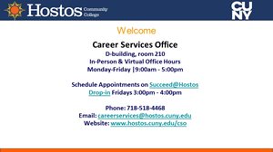 Career Service Office hours