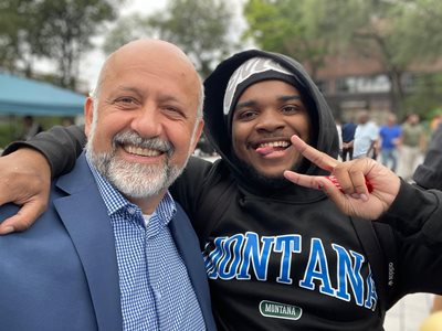 Ivano Leoncavallo, Director of Communications, and student