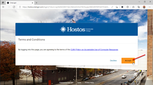 Snip image for Step 8: Click on Accept to agree to the terms and conditions