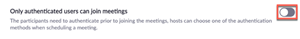 Click image to open full size in a new window Snip image for Only Authenicated Users Settings