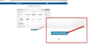 Snip image for Step 9: You will be logged in and prompted to  Add OneLogIn Extension  to your browser
