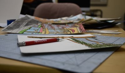 illustrations on a desk